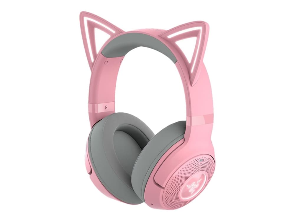 Razer Kraken Kitty V2 BT, Langaton, Pelaaminen, 20 - 20000 Hz, 350 g, Kuulokkeet, Vaaleanpunainen