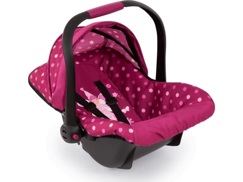 Bayer - Deluxe Car Seat with Cannopy - Pink (67967AA) /Dolls and Dollhouses