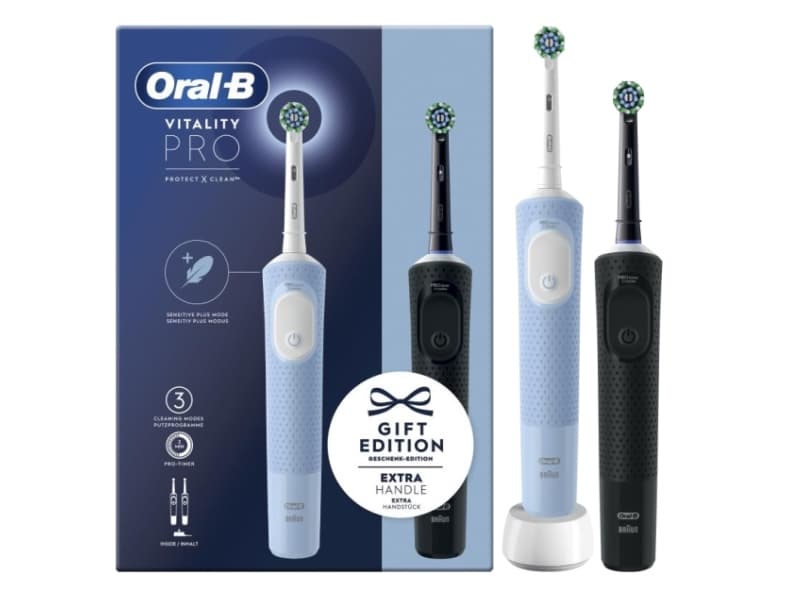 Oral-B Vitality Pro Duo sähköhammasharjasetti - sininen ja musta