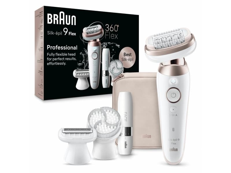 Braun Silk-épil 9 Flex 9-360 3D 40 pinsetit Vaaleanpunainen, valkoinen