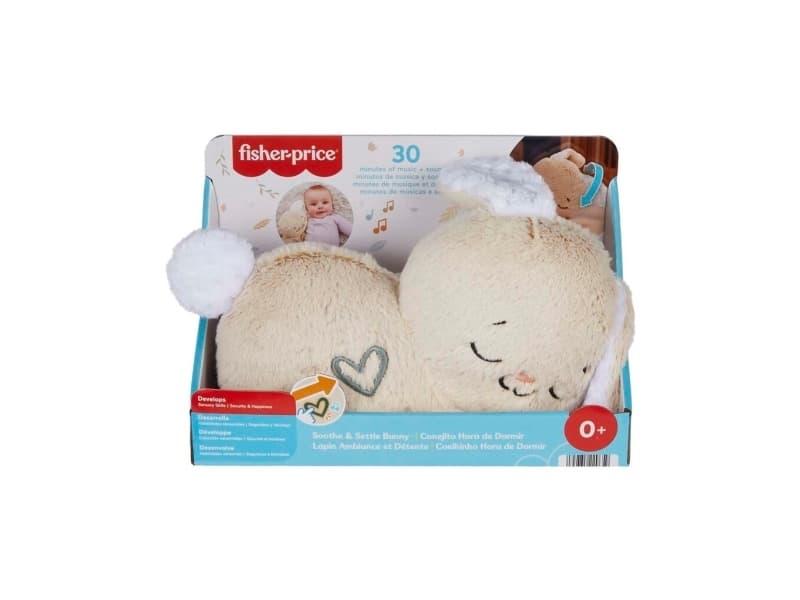 Fisher-Price Soothe & Settle Bunny, Lelukani, 0 vuosi/vuosia, Tuottaa ääntä, AA, Sisältää paristot