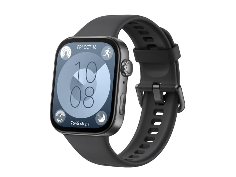 Huawei Watch Fit 3 - Alumiiniseos - älykello rannekkeella - fluoroelastomeeri - pinkki - ranteen koko: 120-190 mm - näyttö 1.82 - Bluetooth, Wi-Fi - 26 g - Musta