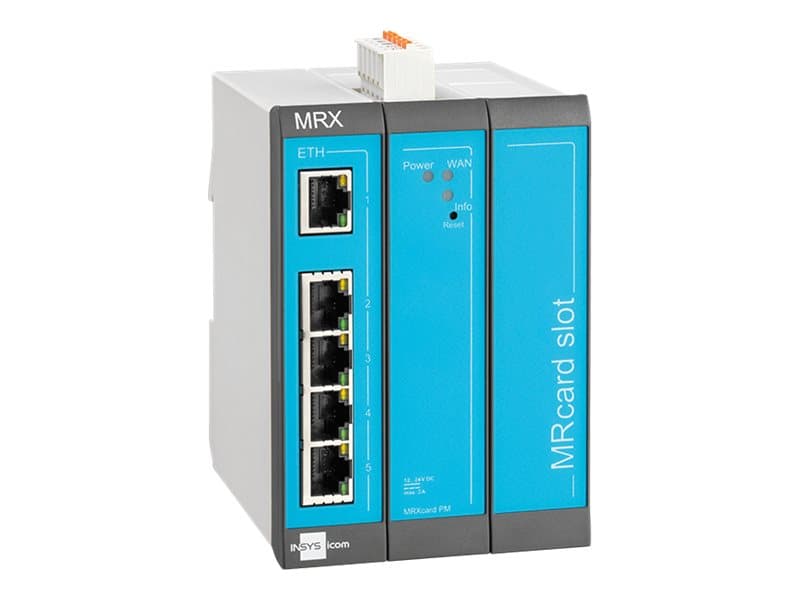 Insys Microelectronics MRX3 LAN, Ethernet WAN, Nopea Ethernet, Sininen, Harmaa