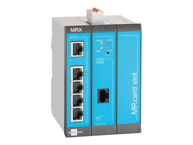 Insys Microelectronics MRX3 DSL-B, Ethernet WAN, Nopea Ethernet, Sininen, Harmaa