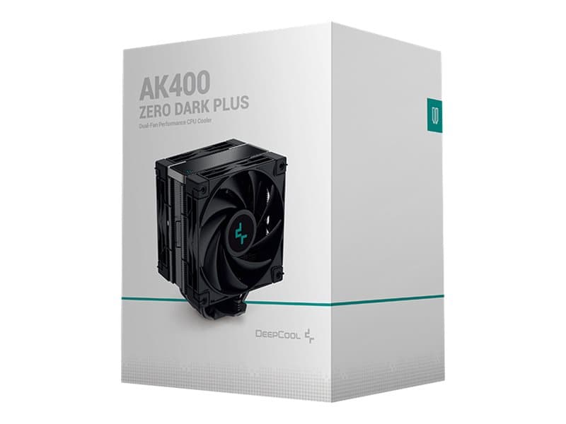 Deepcool AK400 ZERO DARK PLUS - prosessorijäähdytin - (for: LGA1155, LGA1150, LGA1151, AM4, LGA1200, LGA1700, AM5) - 120 mm - musta - musta