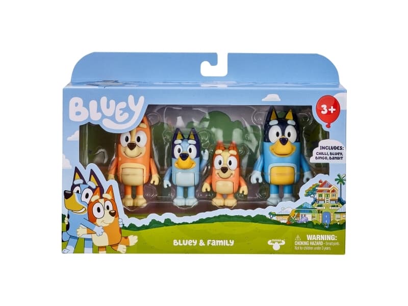 Bluey Figures 4 pk, S1, 2 assort.