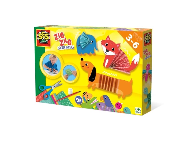 SES Creative 14026, Origami-setti lapsille, 3 vuotta, pahvi