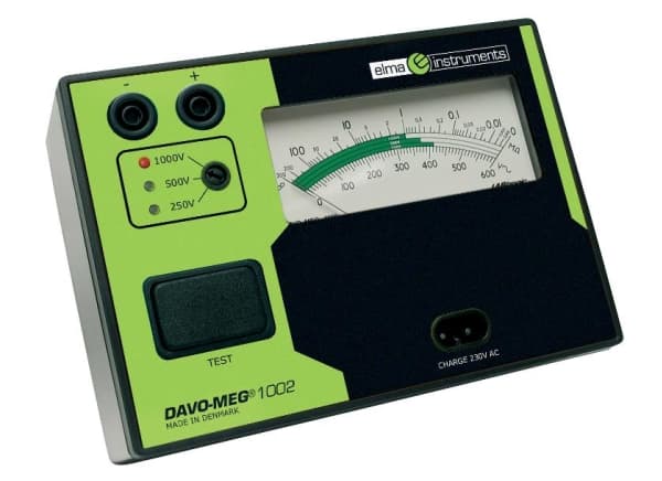 ELMA INSTRUMENTS Isolationstester DAVO-MEG® 1002 genopladelig isolationstester EN61010-1 KAT III 300V EN61010-1 KAT III 300V