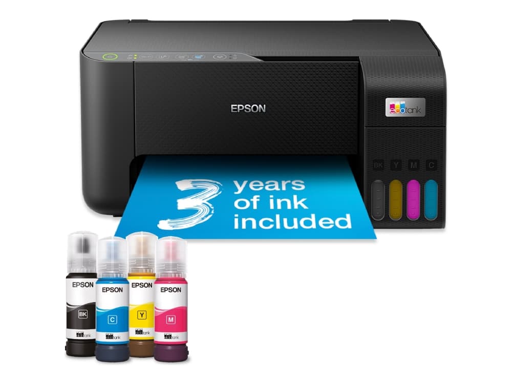 Epson EcoTank ET-2862, Mustesuihku, Väritulostus, 5760 x 1440 DPI, A4, Suoratulostus, musta