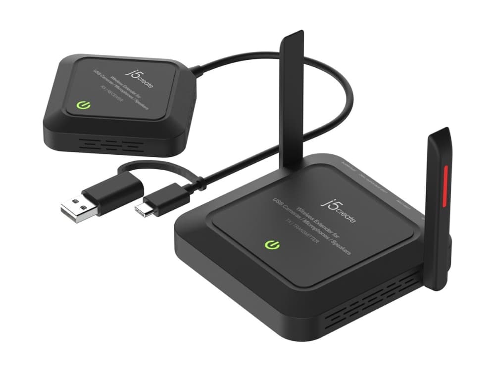 j5create JVW120-N Langaton laajennin USB™-kameroille/-mikrofoneille/-kaiuttimille, Langallinen & langaton
