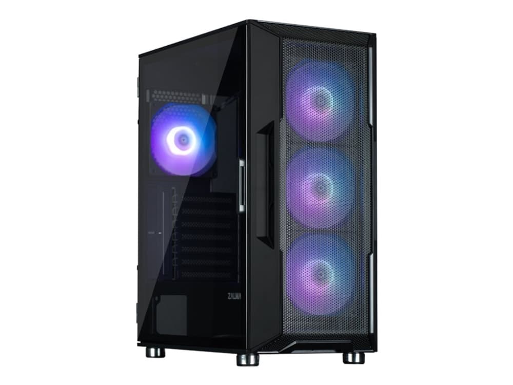 Zalman I3 NEO ARGB BLACK, Midi Tower, PC, musta, ATX, mikro ATX, Mini-ITX, Muovi, Terästä, Karkaistu lasi, Pelaaminen