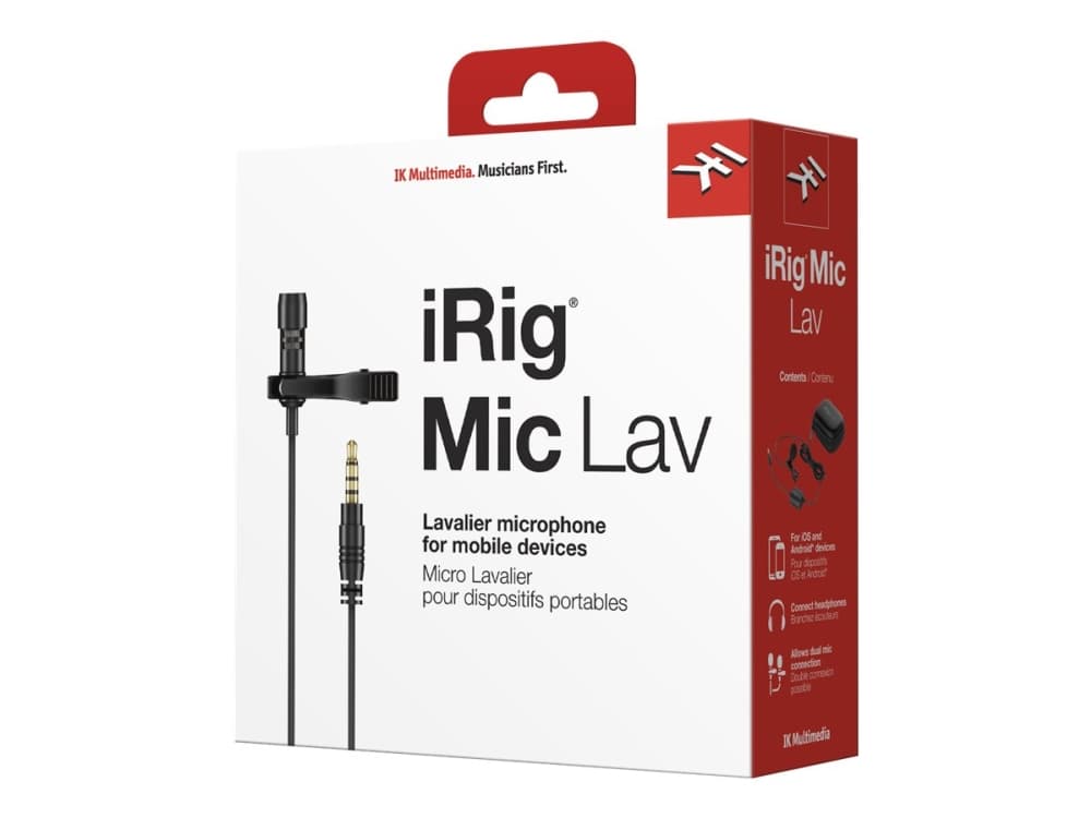 IK Multimedia iRig Mic Lav, Paikoilleen napsautettava mikrofoni, 35 dB, 30 - 16000 Hz, 3%, Langallinen, 3.5 mm (1/8)