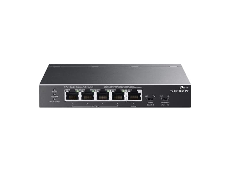 TP-Link TL-SG1005P-PD 5-Port Gigabit Desktop PoE+ Switch