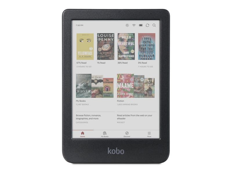 Rakuten Kobo Clara Colour, 15,2 cm (6), E Ink Kaleido, 1448 x 1072 pikseliä, EPUB, RTF, EPUB3, MOBI, CBR, PDF, TXT, CBZ, FlePub, HTML, PNG, BMP, TIFF, GIF, JPEG, 16 GB