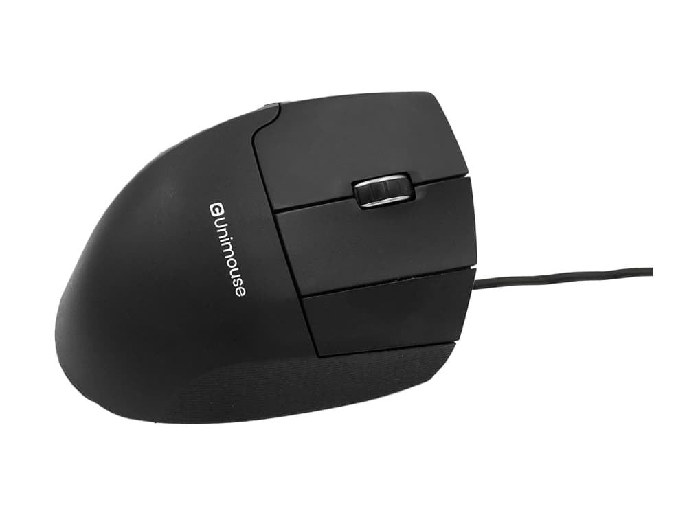 Contour Design Unimouse Right Hand, wired, Oikeakätinen, Vaakasuuntainen muotoilu, USB Type-C, 4000 DPI, musta