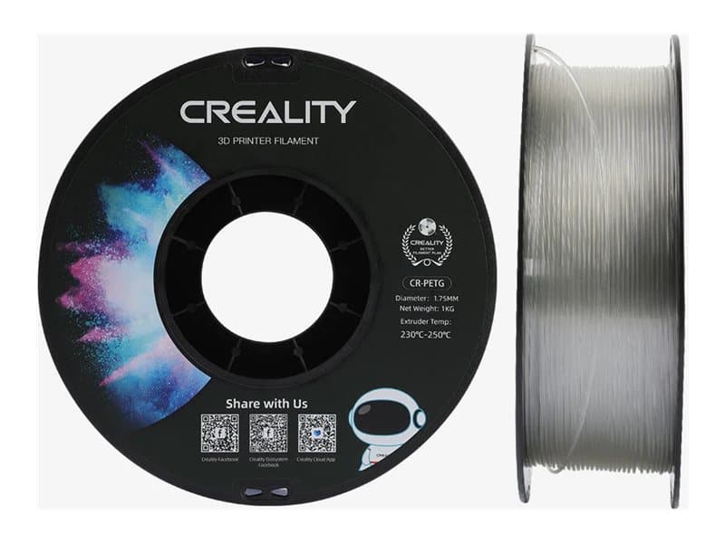 Creality 3D 3301030037 3D-tulostusmateriaali Polyeteenitereftalaattiglykoli (PETG) läpikuultava 1 kg (3301030037)