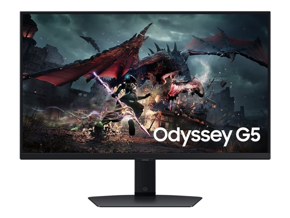 Samsung Odyssey G5 S27DG500EU - G50D-sarja - LED-valo - pelaaminen - 27 - 2560 x 1440 QHD @ 180 Hz - IPS - 350 cd/m² - 1000:1 - DisplayHDR 400 - 1 ms - HDMI, DisplayPort - lajittelu