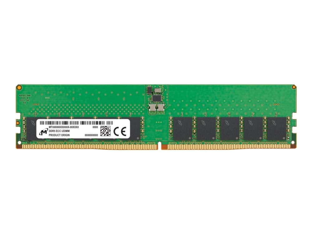 Micron - DDR5 - modul - 32 GB - DIMM 288-PIN - 5600 MHz / PC5-44800 - CL46 - 1,1 V - ikke bufferet - ECC
