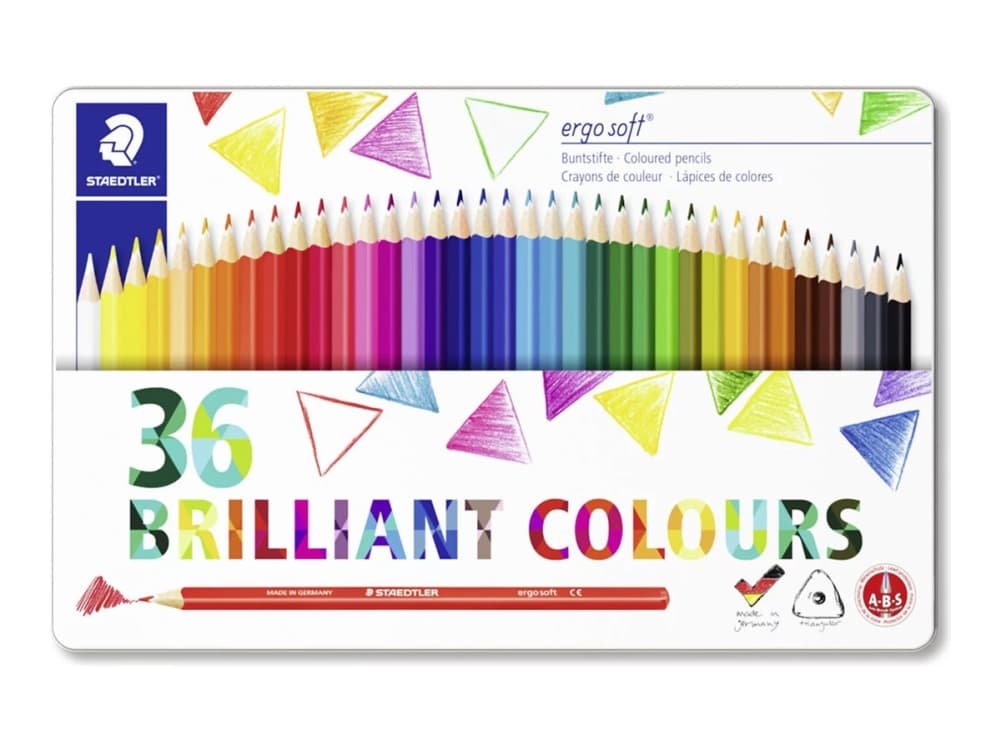 Staedtler ergosoft 157, Pehmeä, Monivärinen, 36 kpl