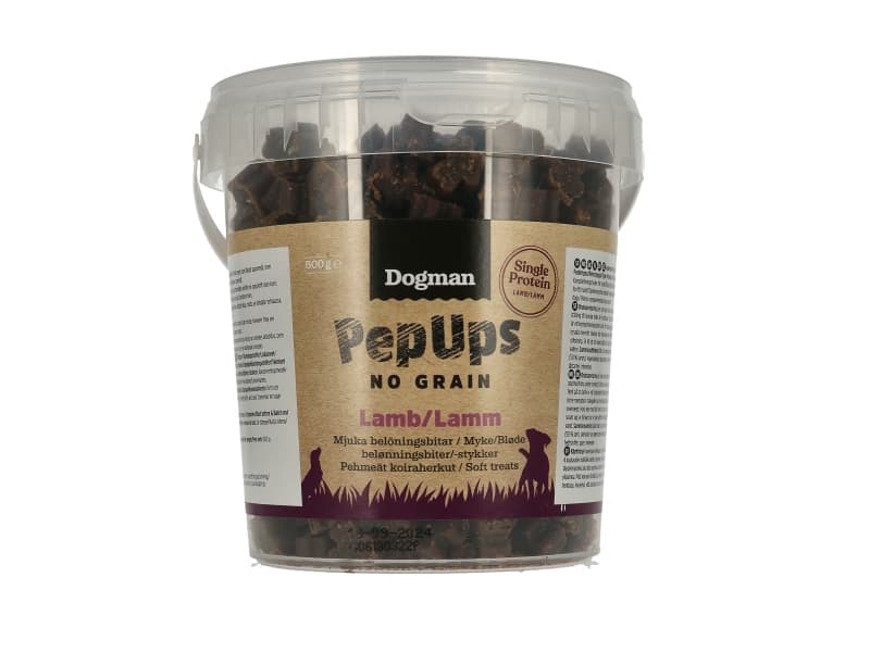 DOGMAN Pep Ups No Grain lamm 500g
