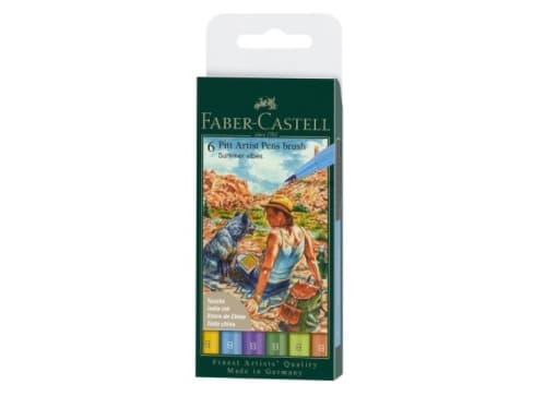 Faber-Castell 167178, 6 väriä, Sininen, Vihreä, Oranssi, Keltainen, Monivärinen, Pyöreä, Muovi, Aikuiset & Lapset