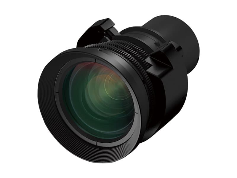 Epson Lens - ELPLW08 - Wide throw, 19.7 - 27.5 mm, 2 - 2,2, Musta, Epson EB-L1500UH, EB-L1505UH, EB-L1710S, EB-L1715S, EB-L1750U, EB-L1755U, EB-L1500U, EB-L1505U,..., Japani, 3,05 kg