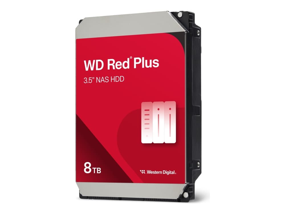 WD Red Plus WD80EFPX - Kiintolevy - 8 TB - sisäinen - 3,5 - SATA 6Gb/s - 5640 rpm - puskuri: 256 MB