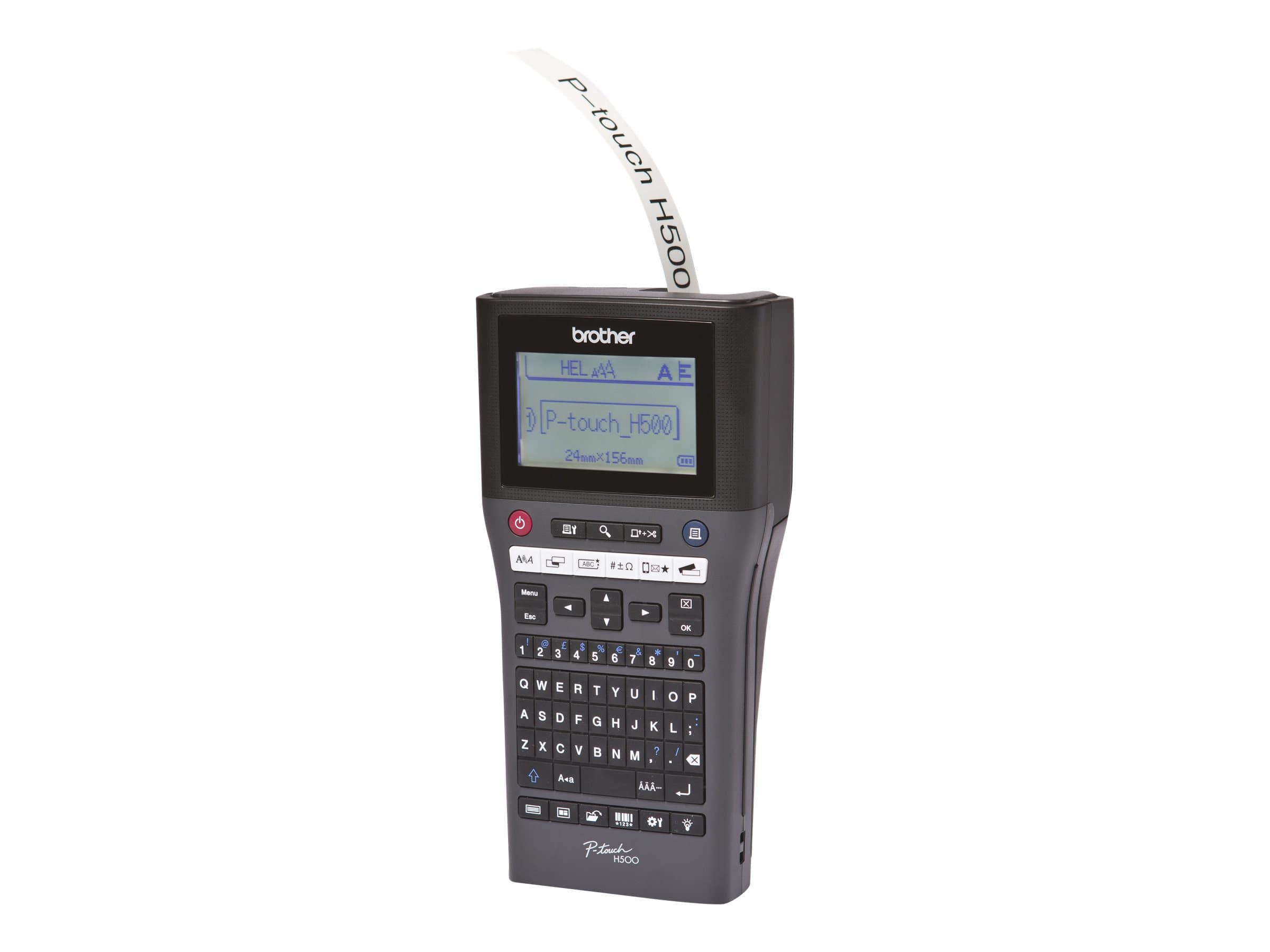 Brother PT-H500, QWERTY, TZe, 180 x 180 DPI, 30 mm/s, Langallinen, Musta