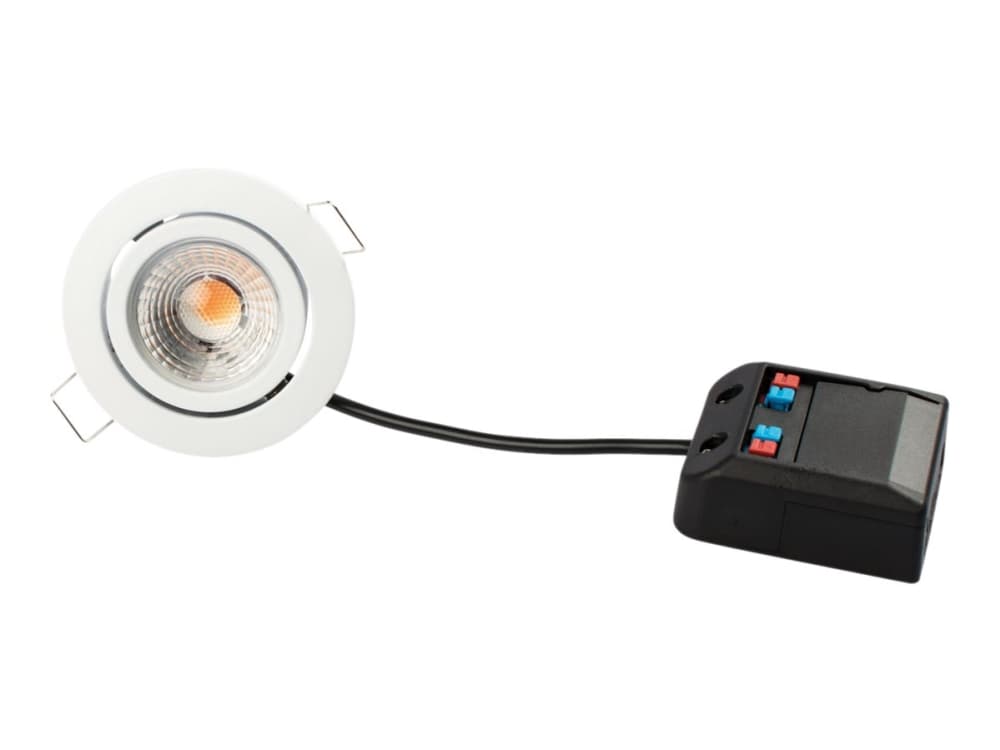 Scan Products Claudia - Kattoon upotettava valonheitin - LED - 3,2 W - luokka F - 2700 K - valkoinen mattamusta