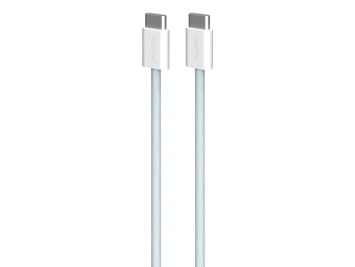 Kaapeli Puro Braided USB-C / USB-C 60 W, 1,5 m, vaaleansininen