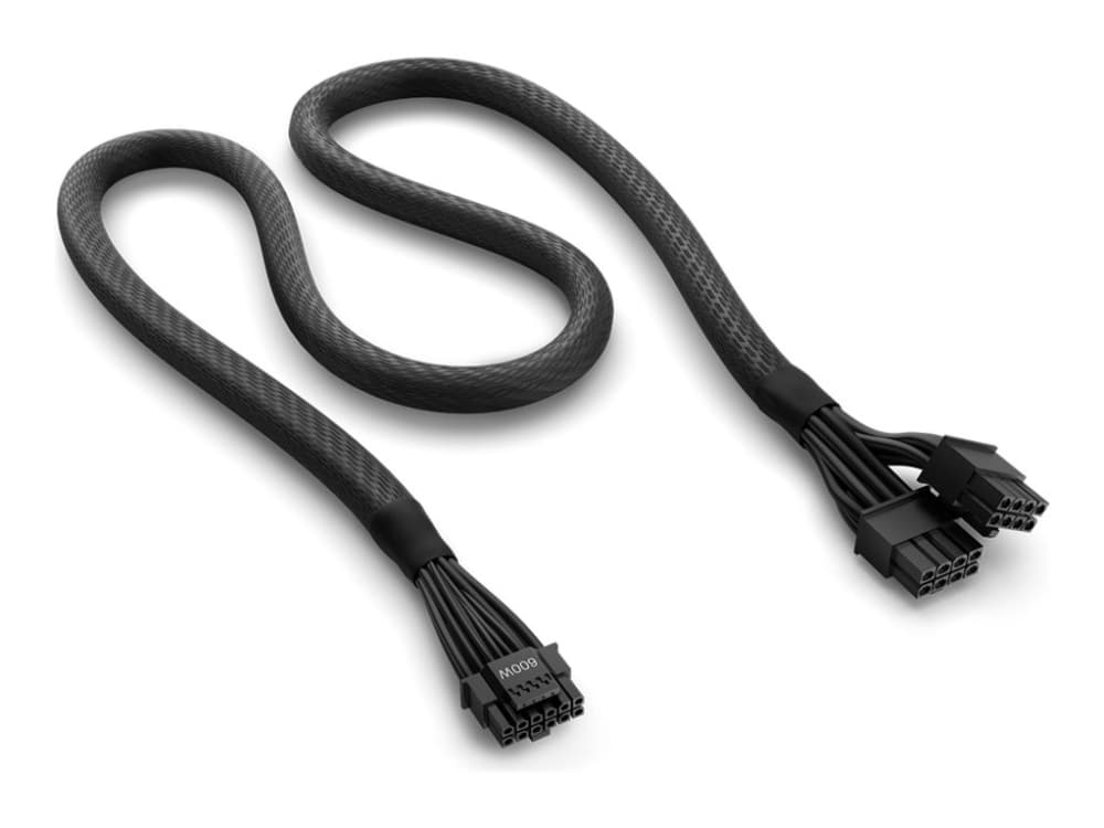 NZXT BB-CG1BB, 0.65 m, 12VHPWR, 2 x PCI-E (8-nastainen), urosliitin, urosliitin, suora