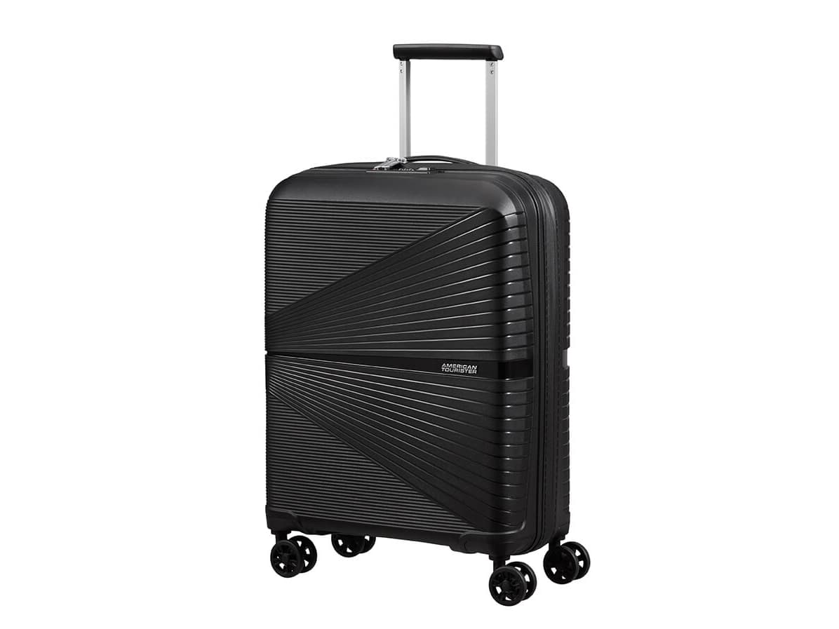 American Tourister AIRCONIC, Pyörivä, Musta, Matkustamo, Polypropeeni (PP), 4 renkaita, Pyörivä pyörä