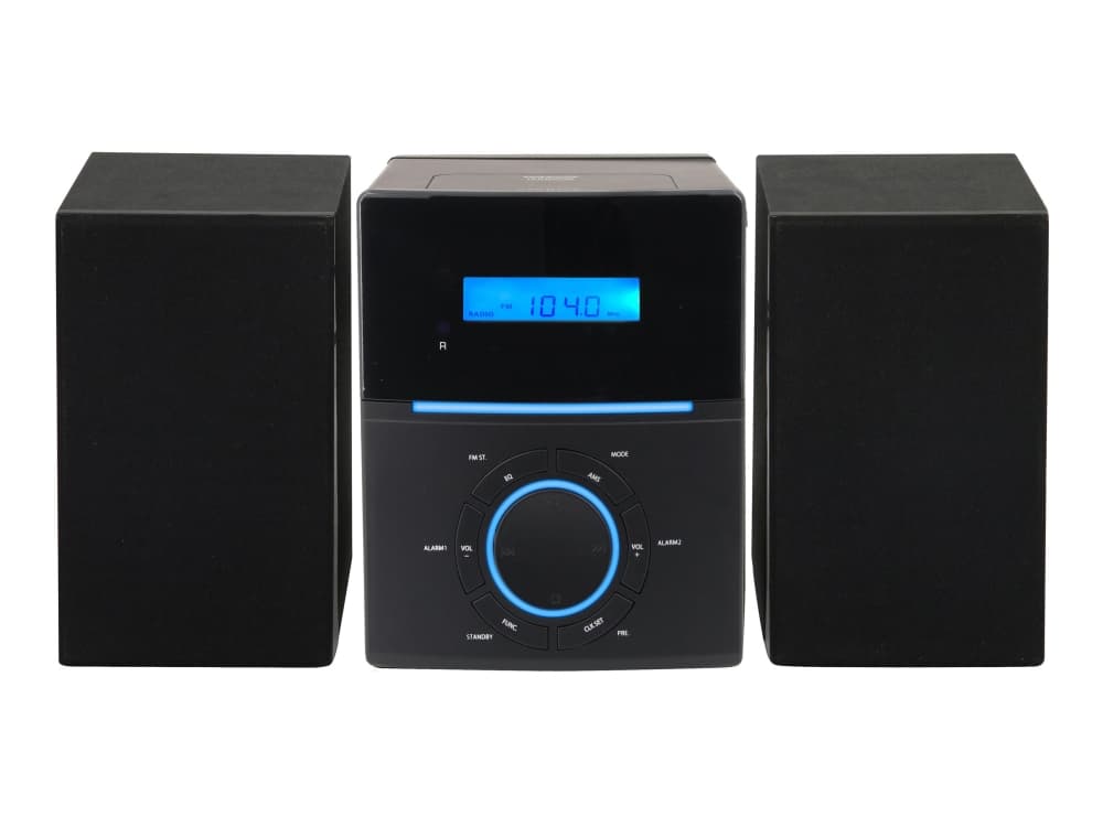 Denver MCA-240, Kodin mikroaudiojärjestelmä, musta, Päältä, 40 W, FM, LCD