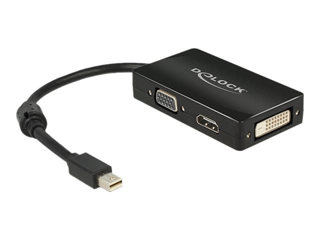DeLOCK 0.16m DisplayPort/VGA + HDMI + DVI, 0,16 m, Mini DisplayPort, VGA (D-Sub)+ HDMI + DVI, Uros, Naaras, 1920 x 1200 pikseliä