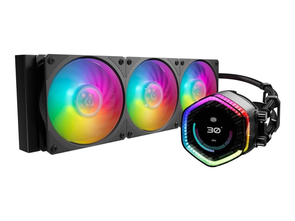 Cooler Master MasterLiquid 360 ION - prosessorin nestejäähdytysjärjestelmä - jäähdyttimen koko: 360 mm - (seuraaville: LGA1156, LGA1155, LGA1150, LGA1151, AM4, LGA1200, LGA1700, AM5) - 120 mm - musta
