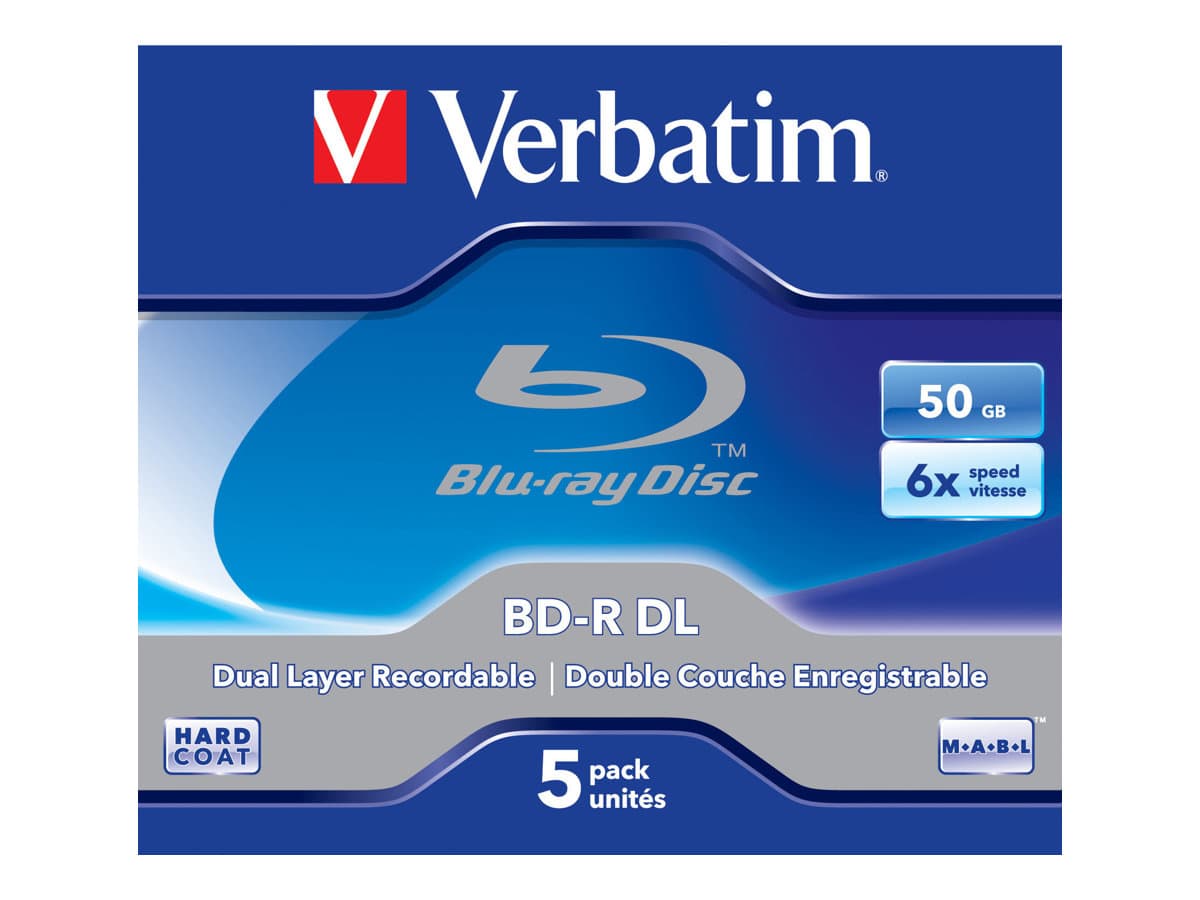 Verbatim - 5 x BD-R DL - 50 GB 6x - cd-levyt - cd-levyt
