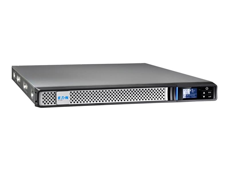 Eaton 5P 1550iR - Gen 2 - UPS (telineversio) - AC 200/208/220/230/240 V - 1350 Watt - 1550 VA - 1-vaihe - 9 At - RS-232, USB - lähtöliittimet: 6 - 1U - 19 - musta/hopea