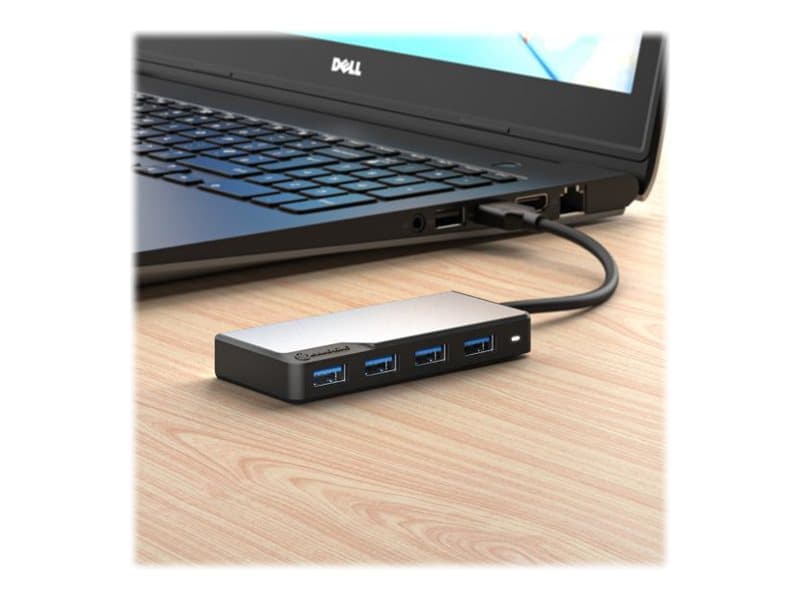 ALOGIC USB-A Fusion SWIFT 4-in-1, USB 3.2 Gen 1 (3.1 Gen 1) Type-A, USB 3.2 Gen 1 (3.1 Gen 1) Type-A, 5000 Mbit/s, Harmaa, 0,21 m, USB