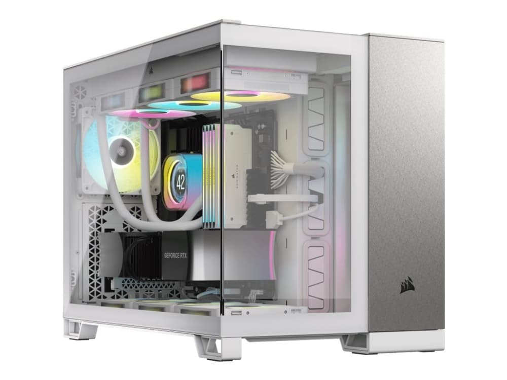 Corsair CC-9011289-WW, Midi Tower, PC, Harmaa, Valkoinen, ATX, Terästä, Karkaistu lasi, Pelaaminen
