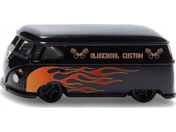 Siku VW T1, Kaupunkiautomalli, 1:50, VW T1 Transporter Custom, Ei sukupuolirajoitusta, Metalli, Muovi, musta, Oranssi