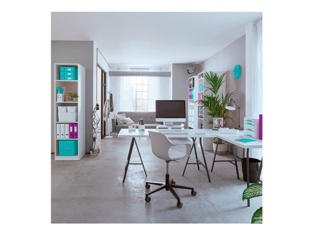 Leitz WOW kartonkimappi 180° A4/80mm, A4, Kartonki, Turkoosi, 600 arkkia, 80 g/m², 8 cm