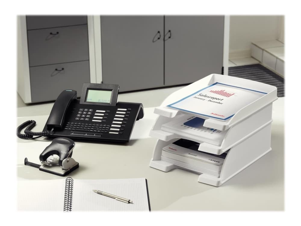 Leitz Plus Jumbo lomakelaatikko, Muovi, Harmaa, A4, Kirjain, 255 x 357 x 103 mm, 380 g