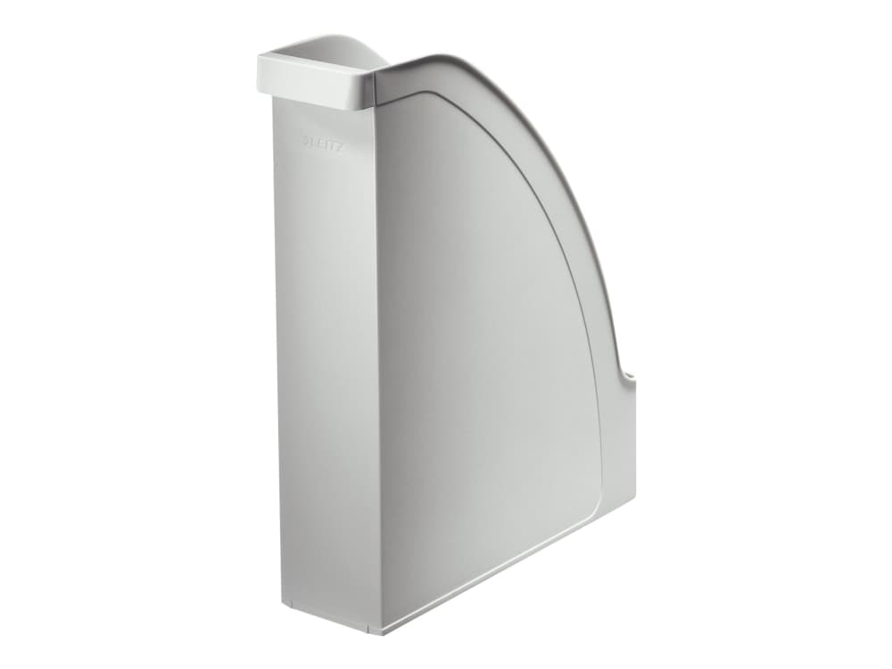 LEITZ Plus -lehtikansio, DIN A4, polystyreeni, harmaa, kapasiteetti: 70 mm, upotettu kahva, korkea etuosa (2476-02-85)