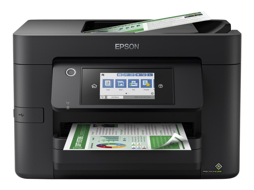 Epson WorkForce Pro WF-4825DWF, Mustesuihku, Väritulostus, 4800 x 2400 DPI, Väriskannaus, A4, Musta