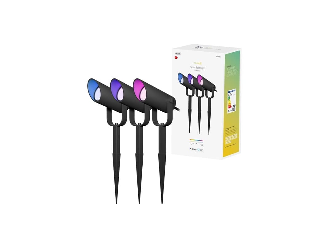 Hombli HBSK-0100, Älykäs kohdevalo, Bluetooth, musta, Alumiini, Multi, 2700 K