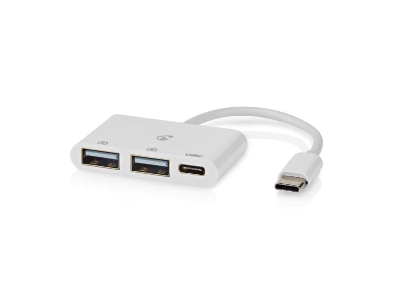 Nedis CCGB64785WT01, USB 2.0 Type-C, USB 2.0, USB Type-C, 5000 Mbit/s, Hvid, akryylinitriilibutadieenistyreeni, polyvinyylikloridi (PVC), tasavirta DC
