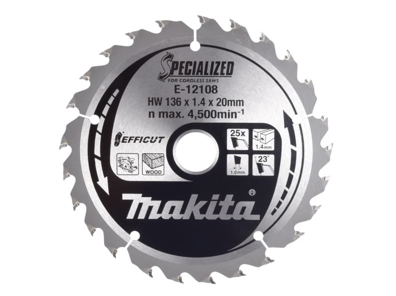 Pyörösahanterä EFFICUT, E-12120, Ø 136 x 1,4 x 20mm, 25Z
