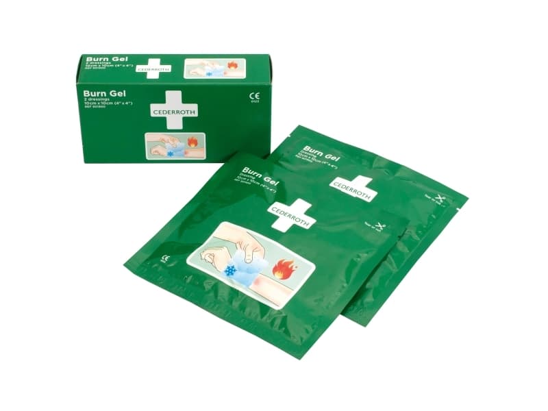 Burn Gel Kompresser Cederroth, 10 x 10 cm, pakkaus 2 stk.