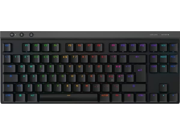 Logitech G G515 - Näppäimistö - LIGHTSPEED - TKL - taustavalaistu - langaton - 2,4 GHz, Bluetooth, USB - musta
