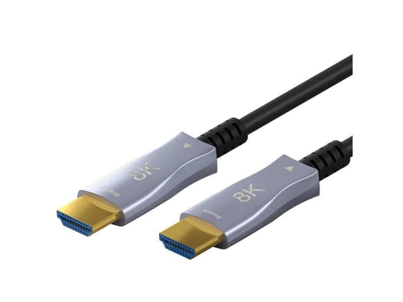 Goobay 65558, 40 m, HDMI-tyyppi A (vakio), HDMI-tyyppi A (vakio), 3D, 48 Gbit/s, musta, Harmaa